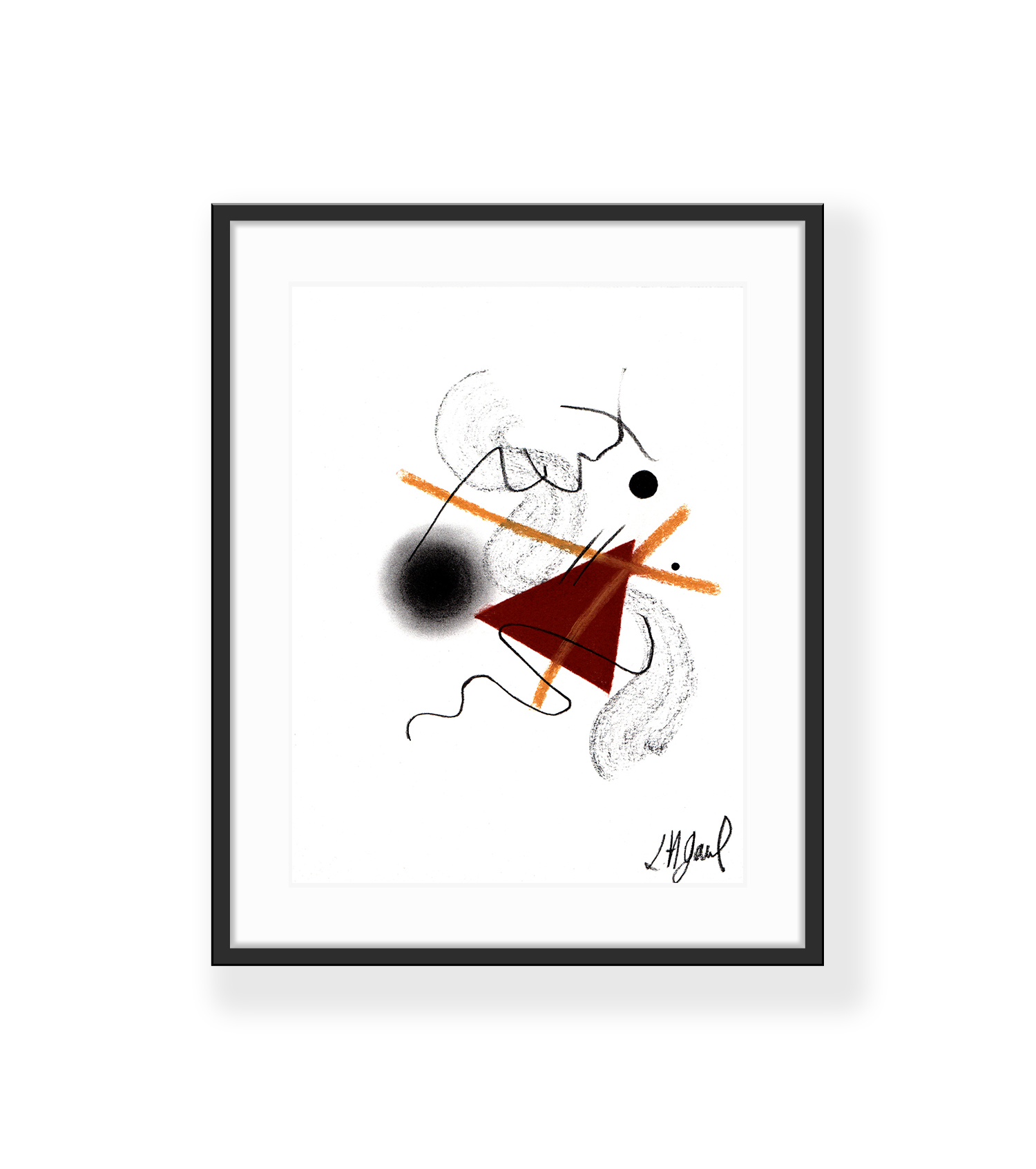 oeuvre d'art dessin craie minimalism 2